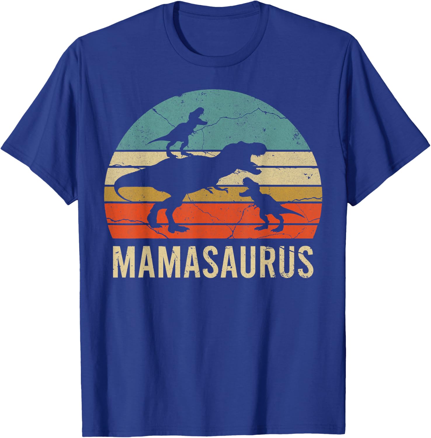 Mommy Mom Mama Dinosaur Funny 2 Two kid Mamasaurus 2020 Gift T-Shirt - T-Shirt | Royal