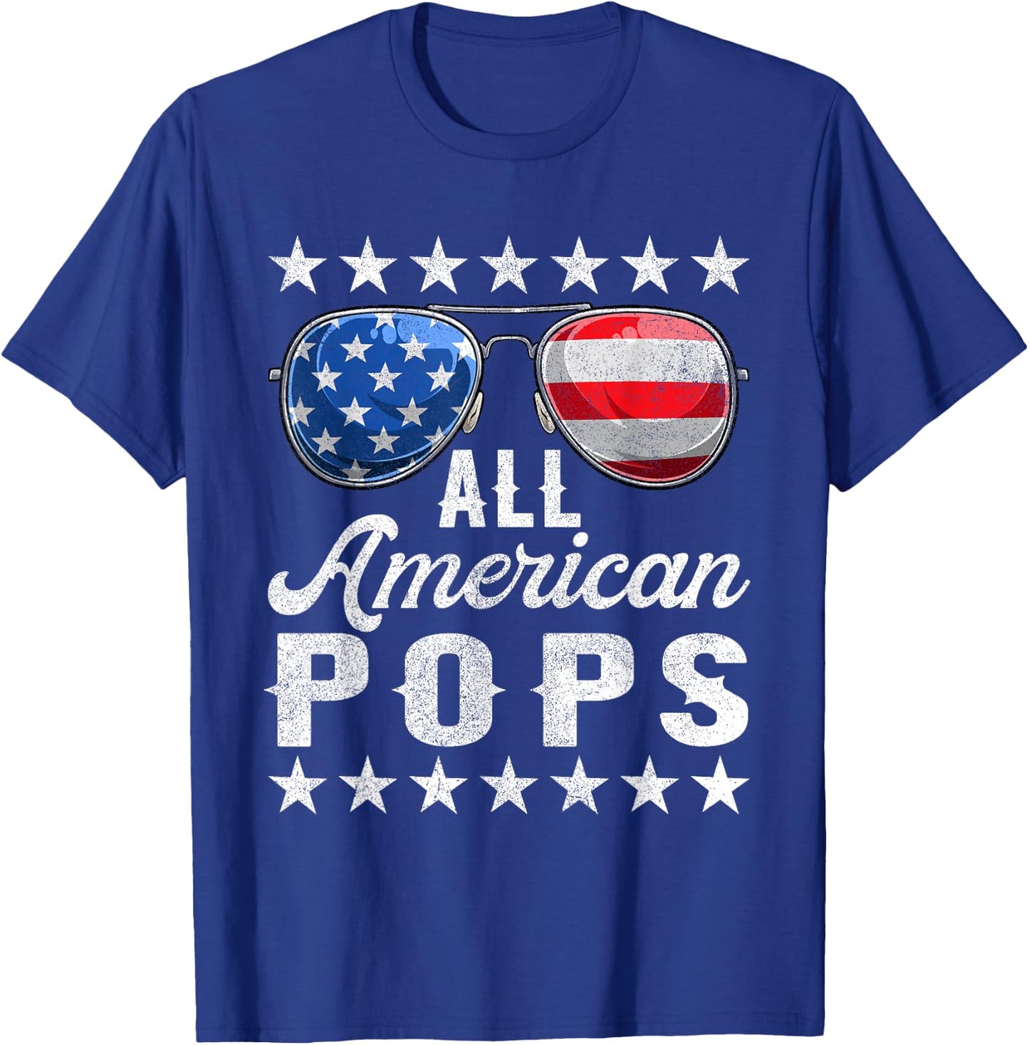 All American Pops Shirts, 4th Of July Matching Outfit Family T-Shirt - T-Shirt | Royal