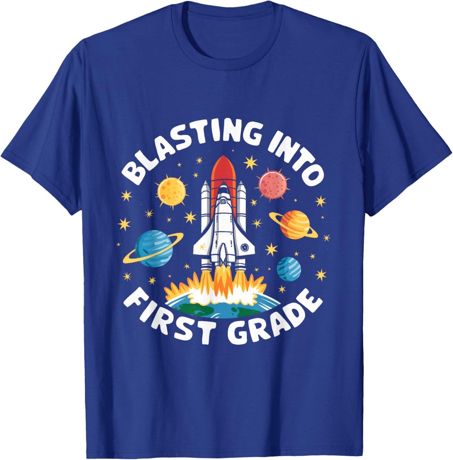 Space Astronaut 1st Grade Back To School Student Teacher T-Shirt - T-Shirt | Royal