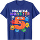 Kids This Little Monster is 5 Five Years 5th Birthday Party Alien T-Shirt - T-Shirt | Royal