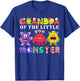 Grandpa Of The Little Monster Birthday Party Family Monster T-Shirt - T-Shirt | Royal
