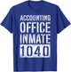 Accountant Bookkeeper Accounting Prison Jail Halloween T-Shirt - T-Shirt | Royal
