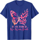 In October We Wear Pink Butterfly Breast Cancer Awareness T-Shirt - T-Shirt | Royal