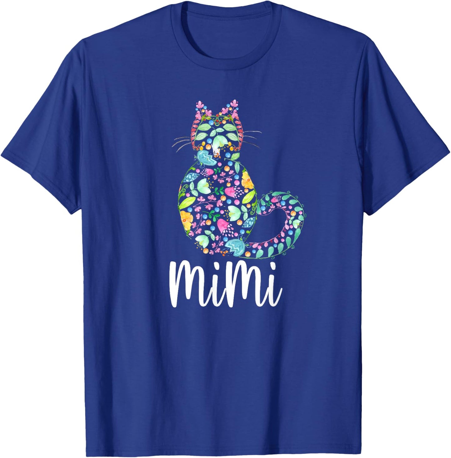 Mimi Floral Cat Grandma Cat Lover T-Shirt - T-Shirt | Royal