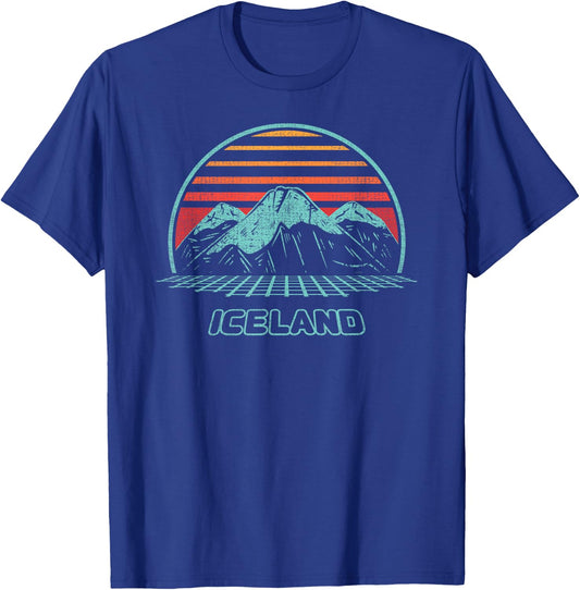 Iceland Retro Vintage 80s Style T-Shirt - T-Shirt | Royal