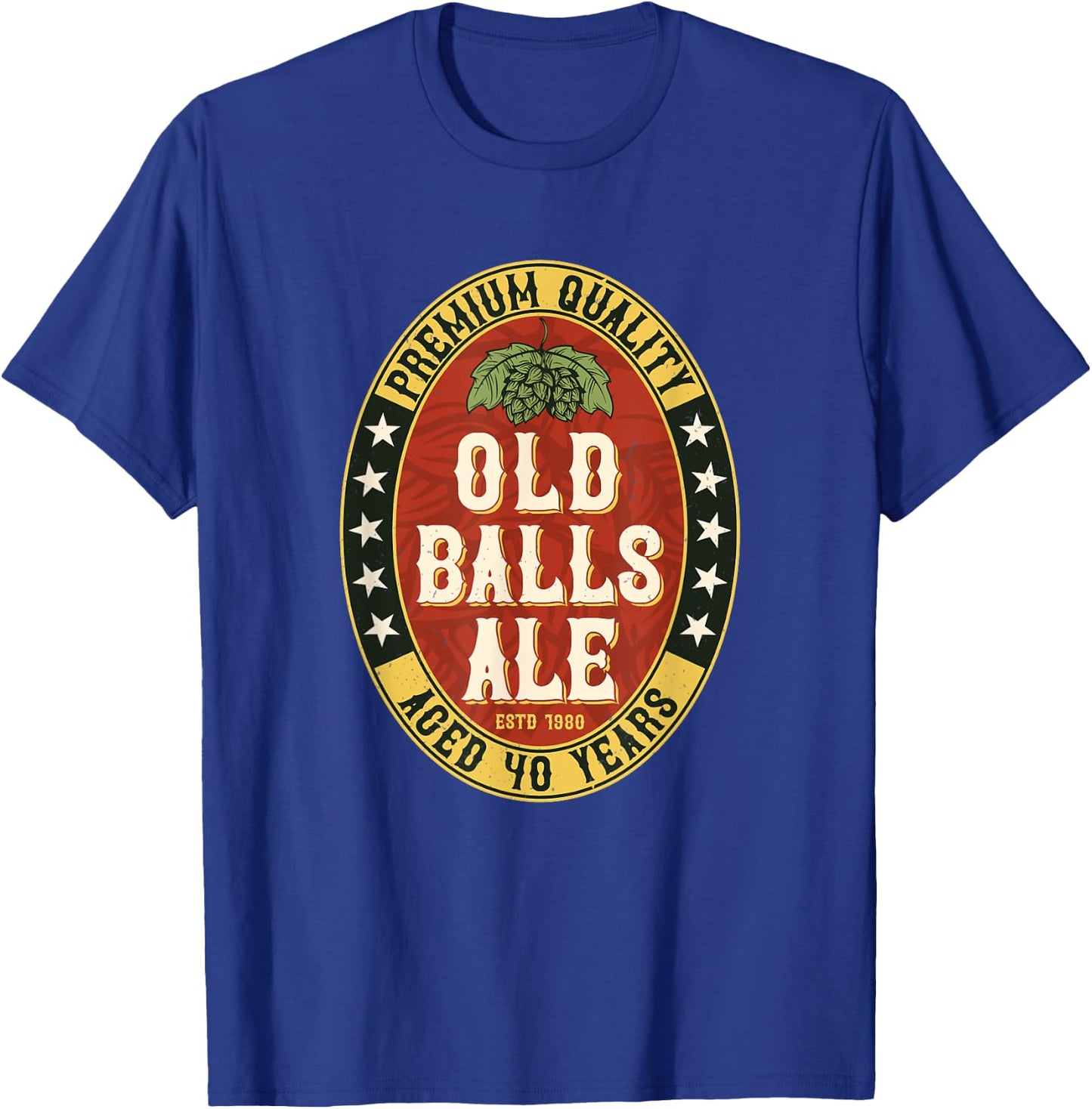 Over the Hill 40 Old Balls Club for Beer Lover T-Shirt - T-Shirt | Royal