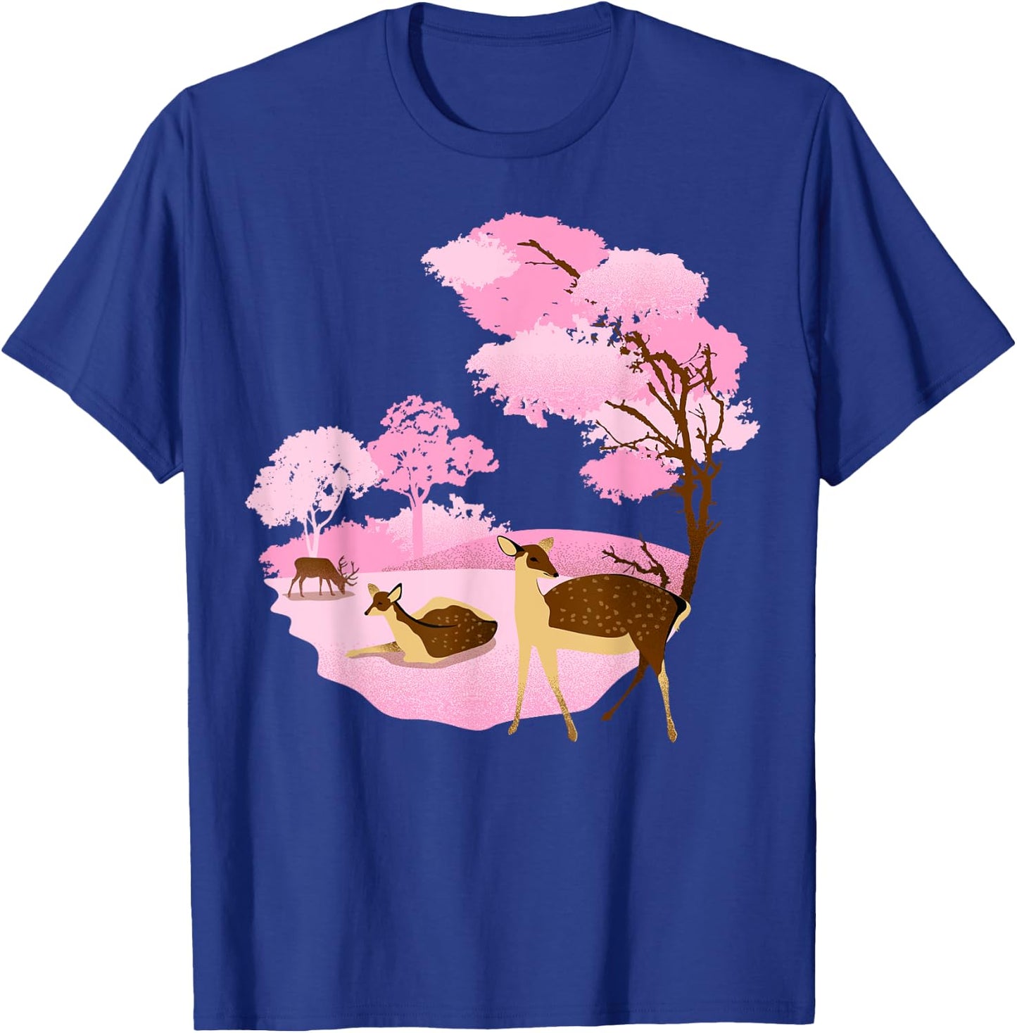 Japanese Landmark Nara Park Pink Deer T-Shirt - T-Shirt | Royal