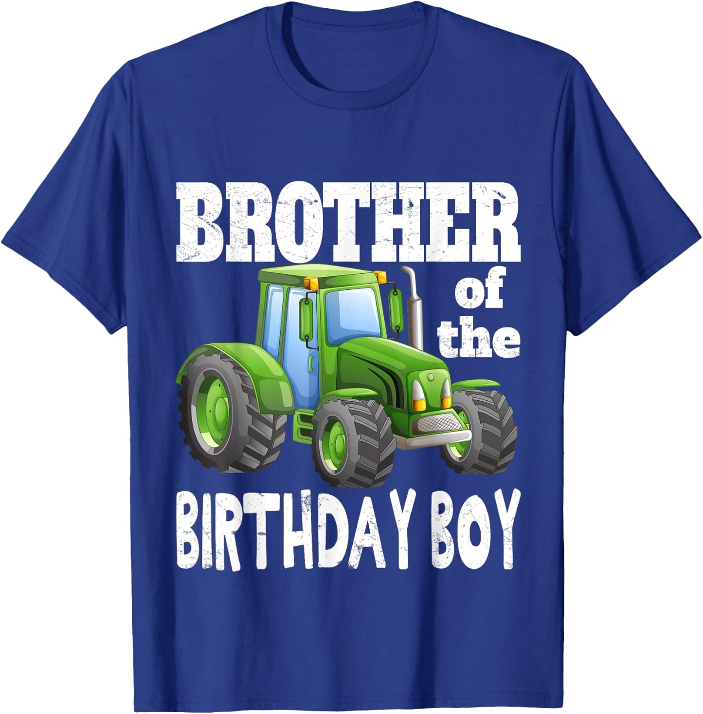 Brother of Birthday Boy Kids Farm Tractor Party Shirt Idea T-Shirt - T-Shirt | Royal
