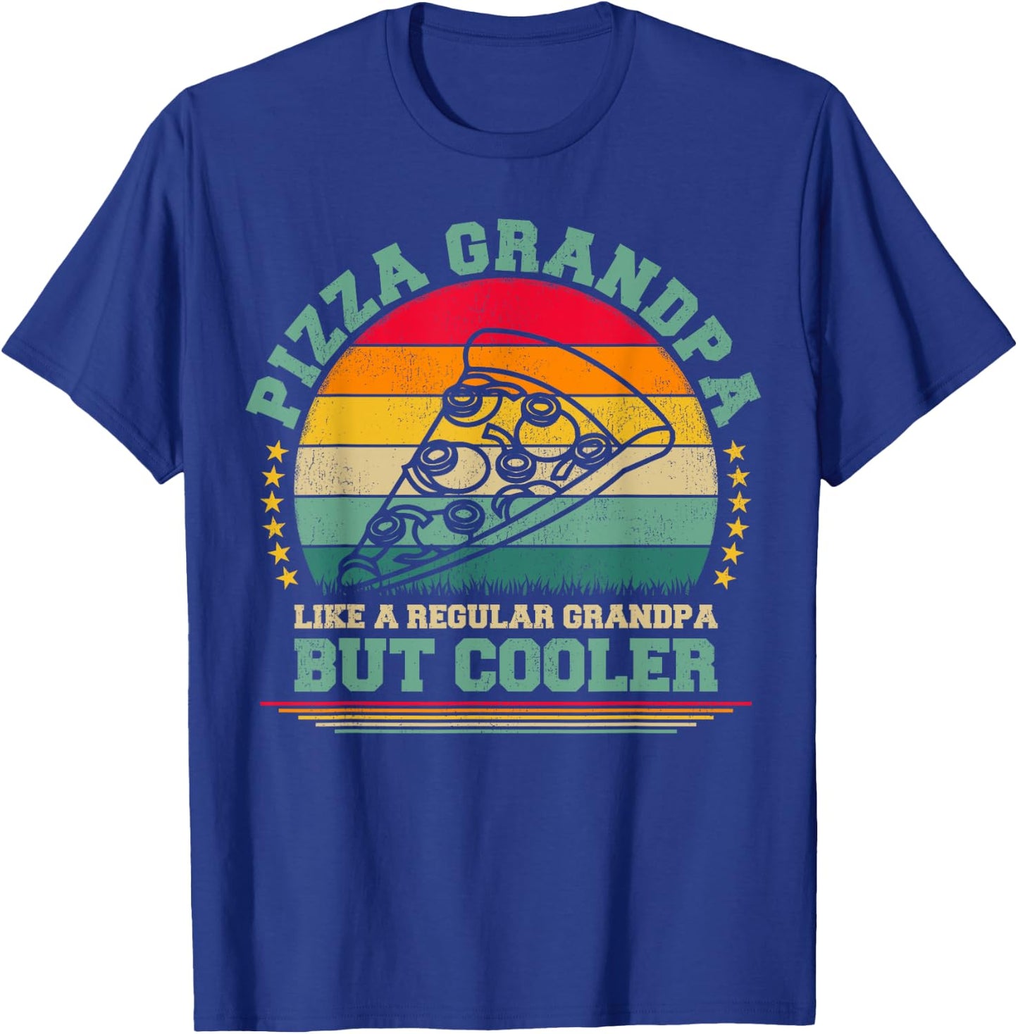 Pizza Lover Funny Vintage Pizza Grandpa Father's Day T-Shirt - T-Shirt | Royal