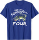4th Birthday Fishing This Fisherman Is 4 T-Shirt - T-Shirt | Royal