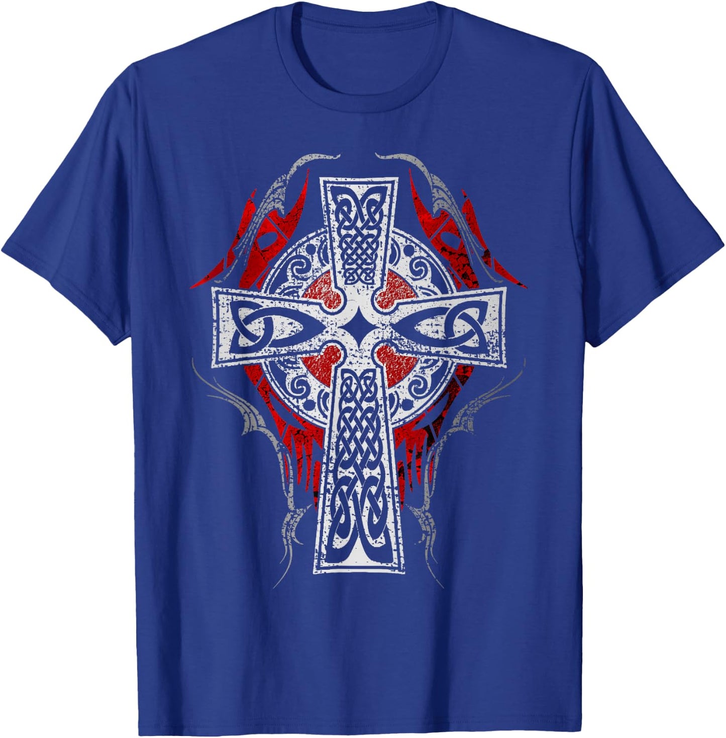 Fenrir The Norse Wolf Shirts Cross Celtic Vintage Norse Tribal T-Shirt - T-Shirt | Royal