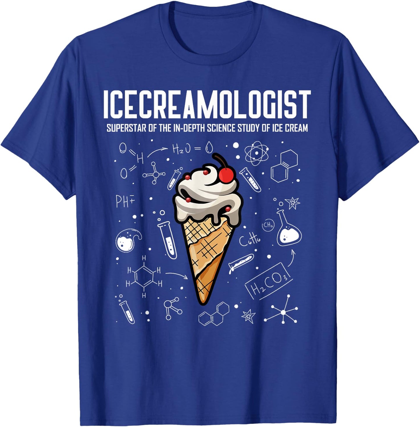 Cool Science - Icecreamologist Study of Ice Cream T-Shirt - T-Shirt | Royal