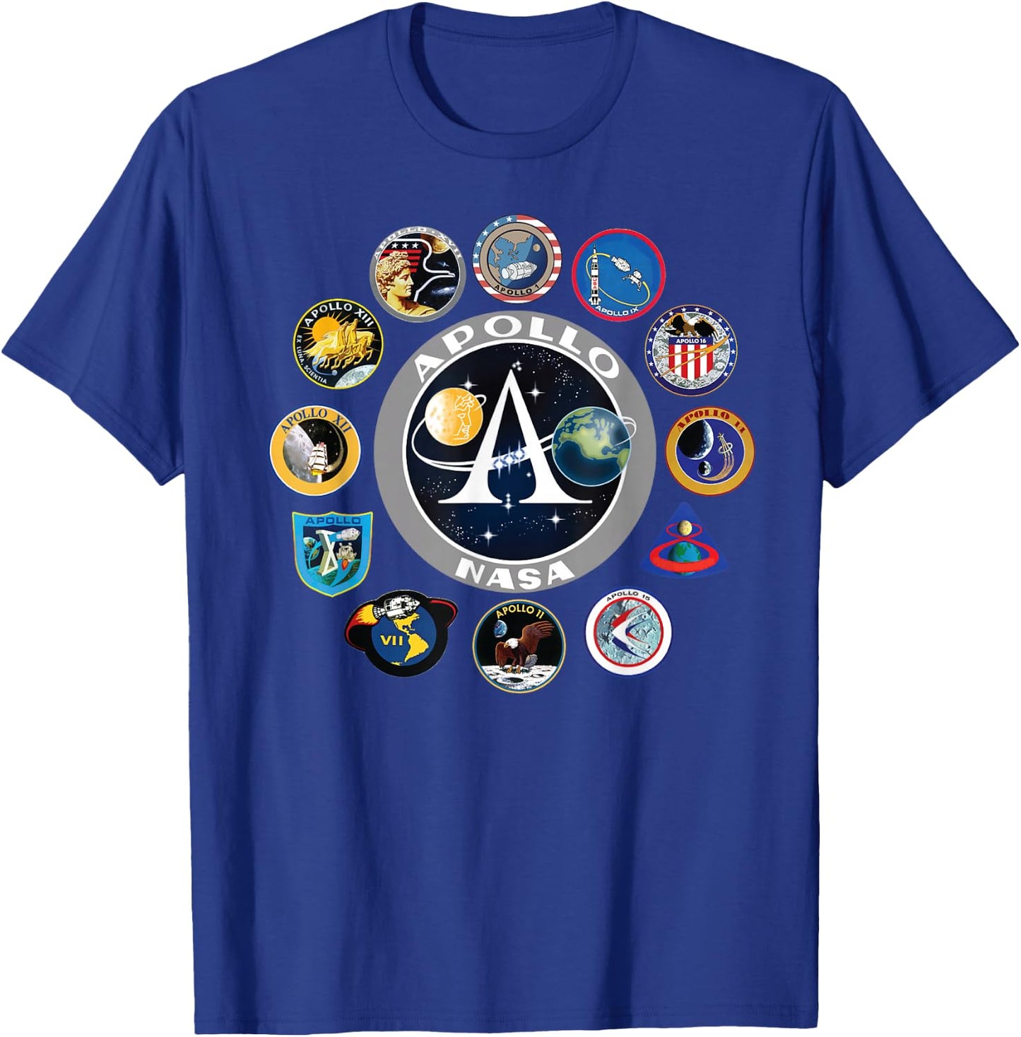 NASA Apollo Missions T-Shirt - T-Shirt | Royal
