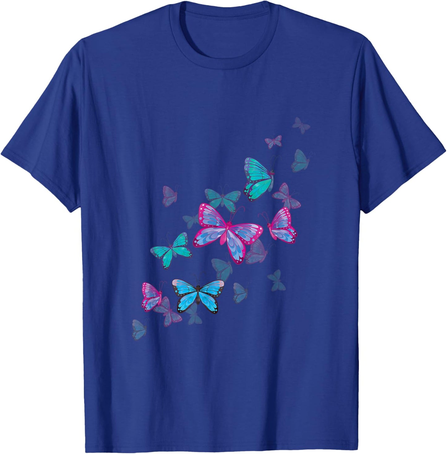 Butterflies Beautiful Colorful Butterfly Lepidoptera Spring T-Shirt - T-Shirt | Royal