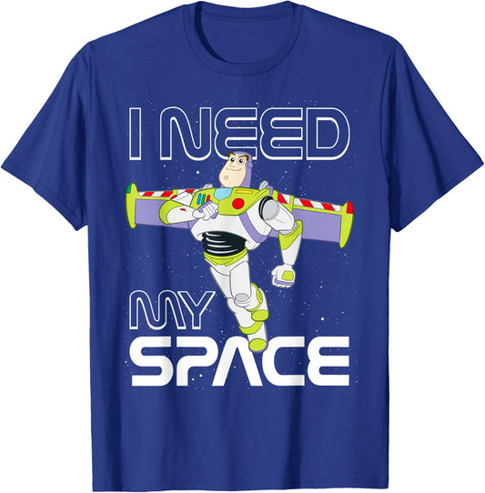 Disney Pixar Toy Story Buzz Lightyear I Need My Space Logo T-Shirt - T-Shirt | Royal