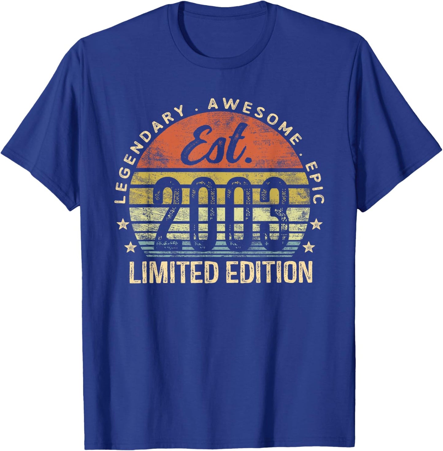 Legendary Awesome Epic 2003 Gifts Male Female 22nd Birthday -Adults Black Small T-Shirt - T-Shirt | Royal