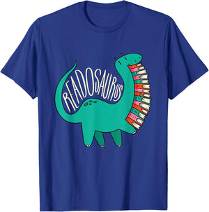 Dinosaur Readosaurus, Books T-Shirt - T-Shirt | Royal