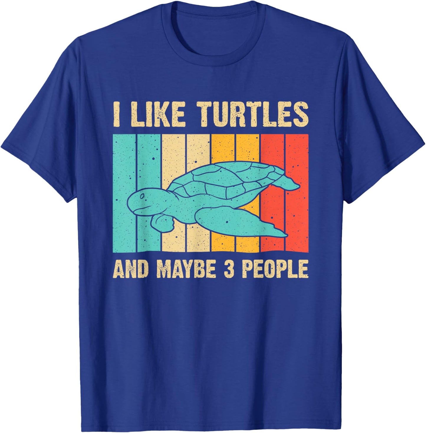 Funny Turtle Design Sea Turtle Lover Men Women Boys Girls T-Shirt - T-Shirt | Royal