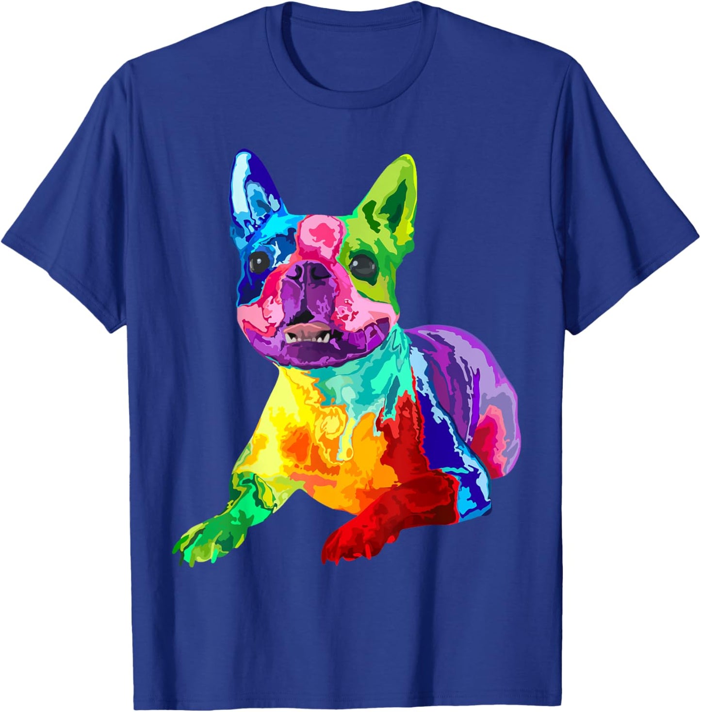 Dog Lover Gifts Boston Terrier Dog Colorful Boston Terrier Men Women Kids T-Shirt - T-Shirt | Royal