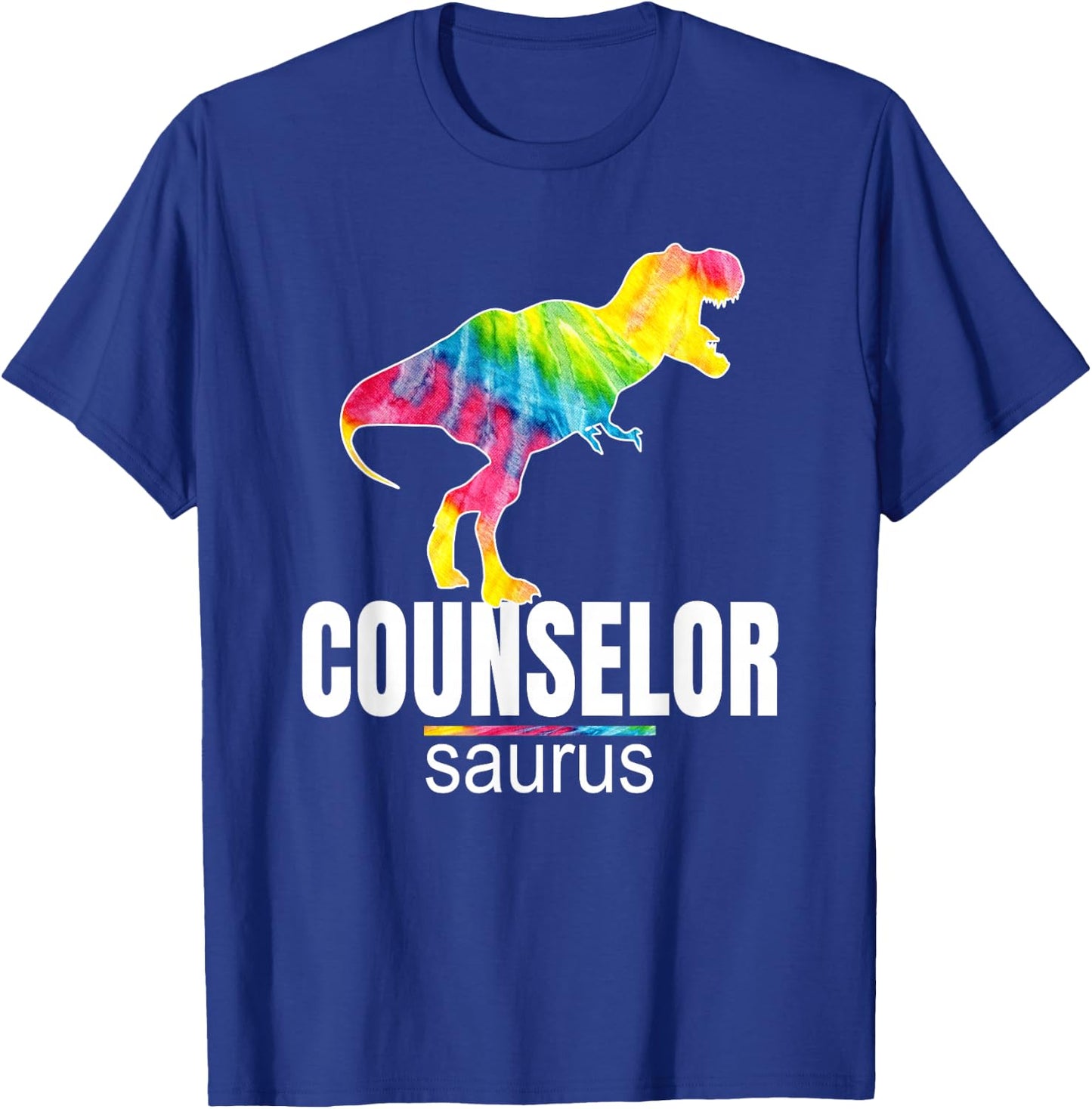 Counselorsaurus Dinosaur Funny Counselor Back-School Cute T-Shirt - T-Shirt | Royal
