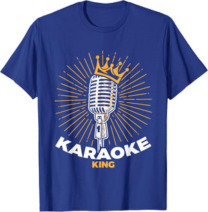 Karaoke King Shirt for Singers and Music Makers Karaoke T-Shirt - T-Shirt | Royal