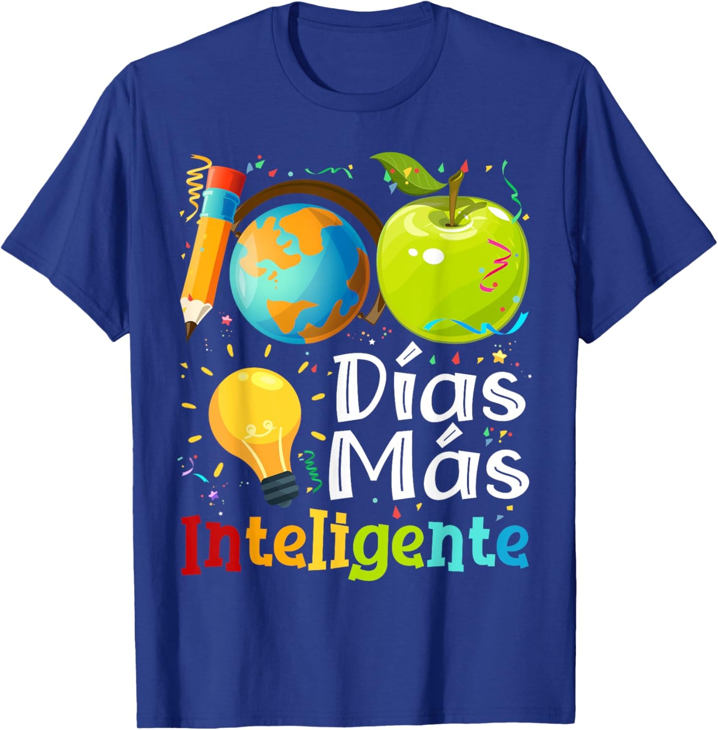 100 Dias mas inteligente Spanish Teacher 100th Day School Women Kids T-Shirt - T-Shirt | Royal