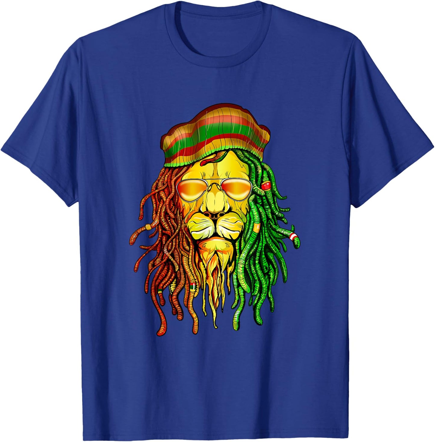 Reggae Music lovers , Jamaican Lion T-Shirt - T-Shirt | Royal