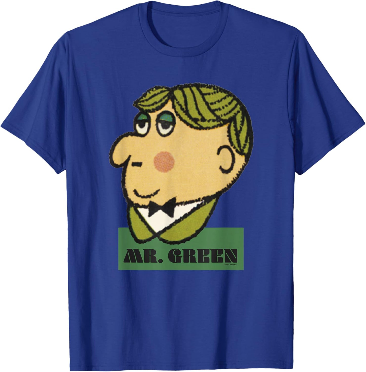 Clue Halloween Mr. Green Big Face T-Shirt - T-Shirt | Royal