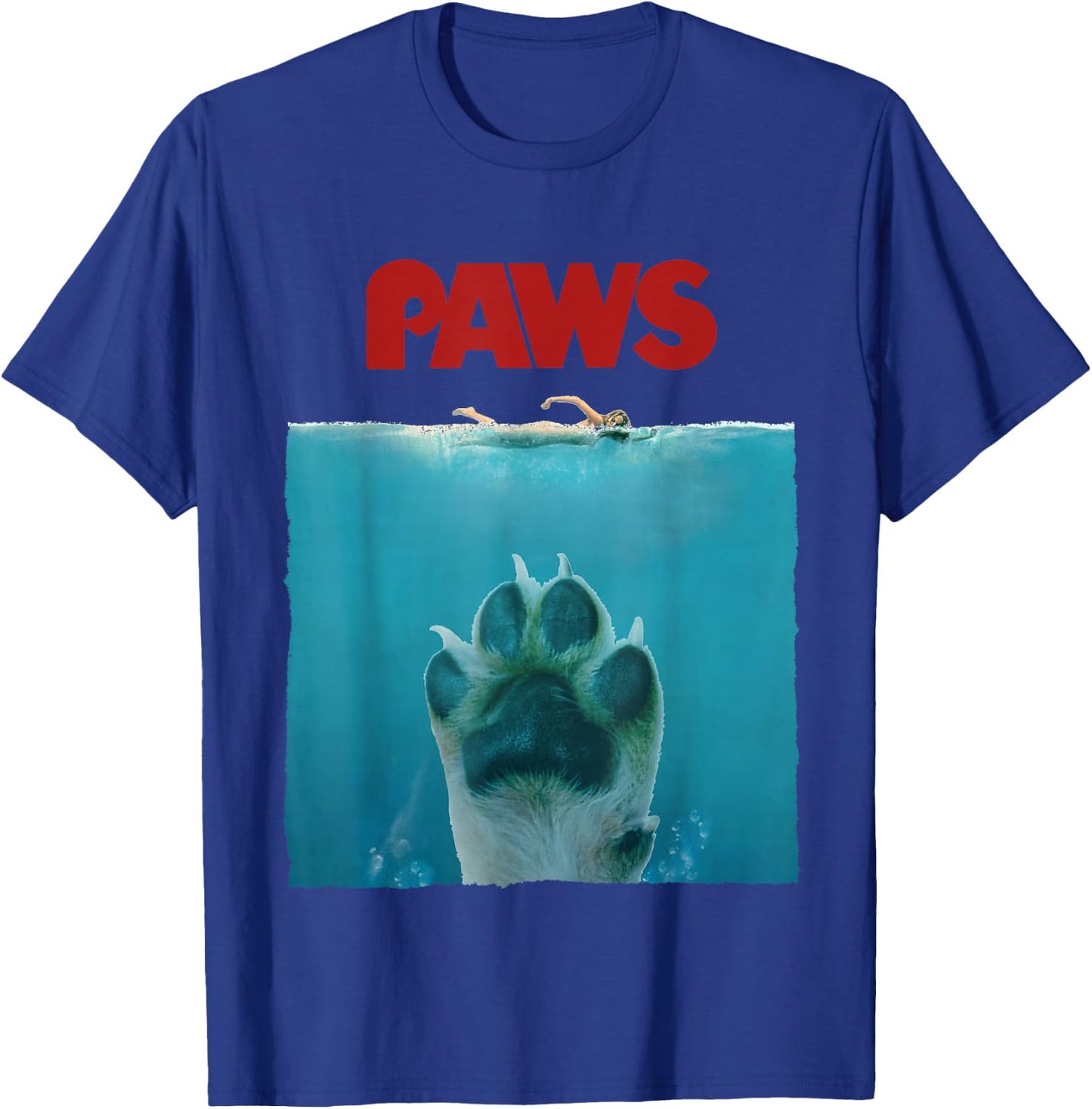 Funny & Awesome Paws Movie Parody Dog T-Shirt - T-Shirt | Royal