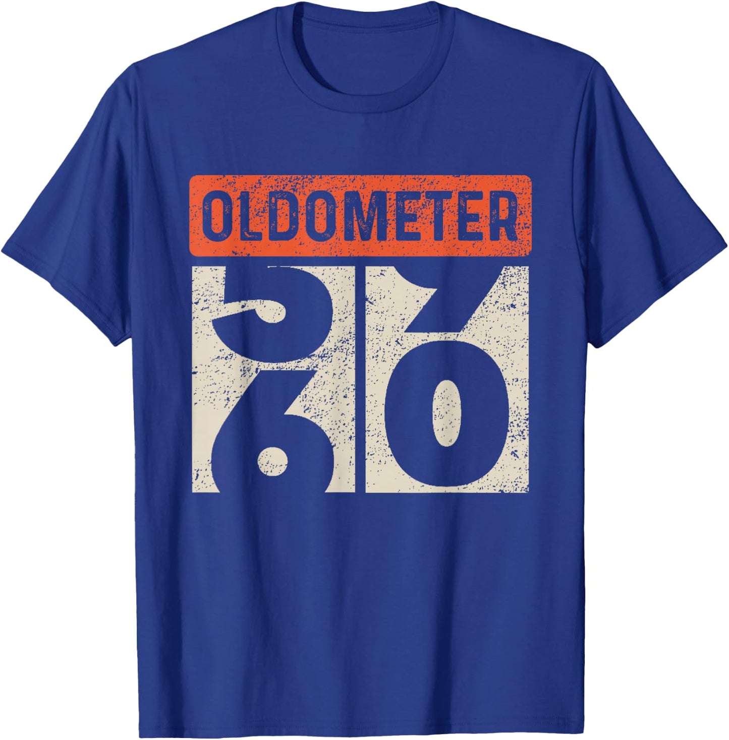 Car Mechanic Odometer Old Meter High Mileage Turning 60 Joke T-Shirt - T-Shirt | Royal
