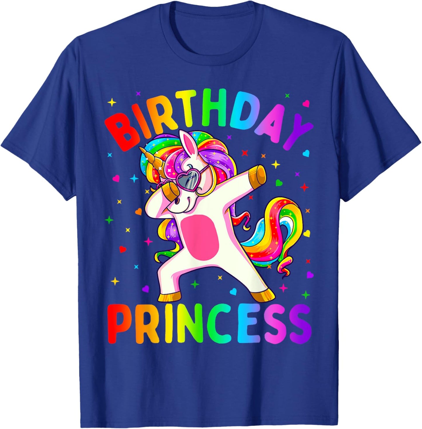 Birthday Princess Girl Dabbing Unicorn Girls T-Shirt - T-Shirt | Royal