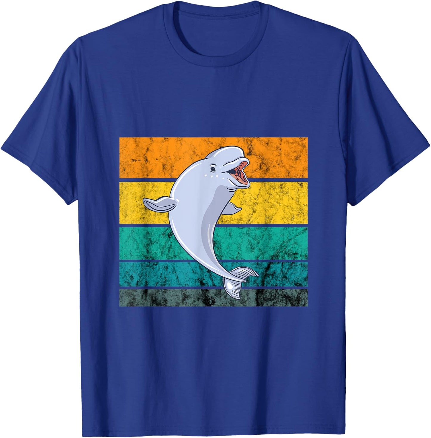 Beluga Whale Retro Vintage White Whale Arctic Ocean Mammals T-Shirt - T-Shirt | Royal