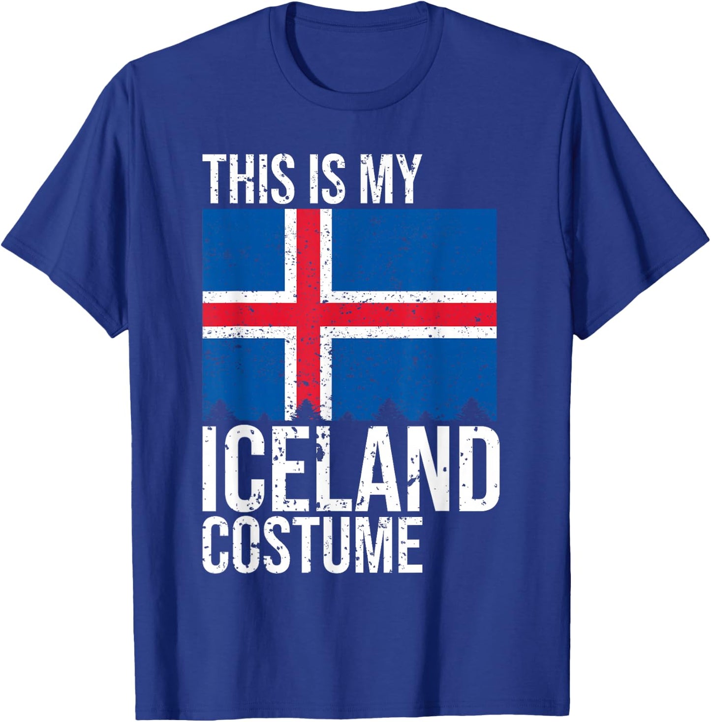 Vintage This Is My Iceland Flag Costume for Halloween T-Shirt - T-Shirt | Royal