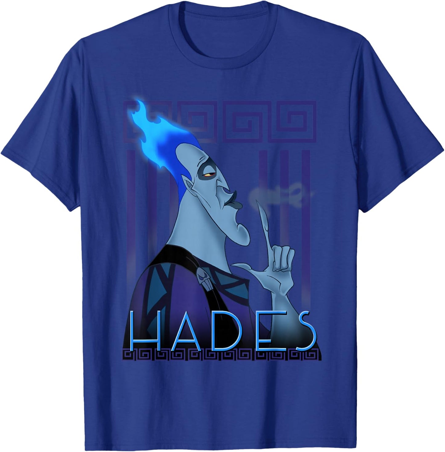 Disney Hercules Hades Geometric Portrait Graphic Small T-Shirt - T-Shirt | Royal