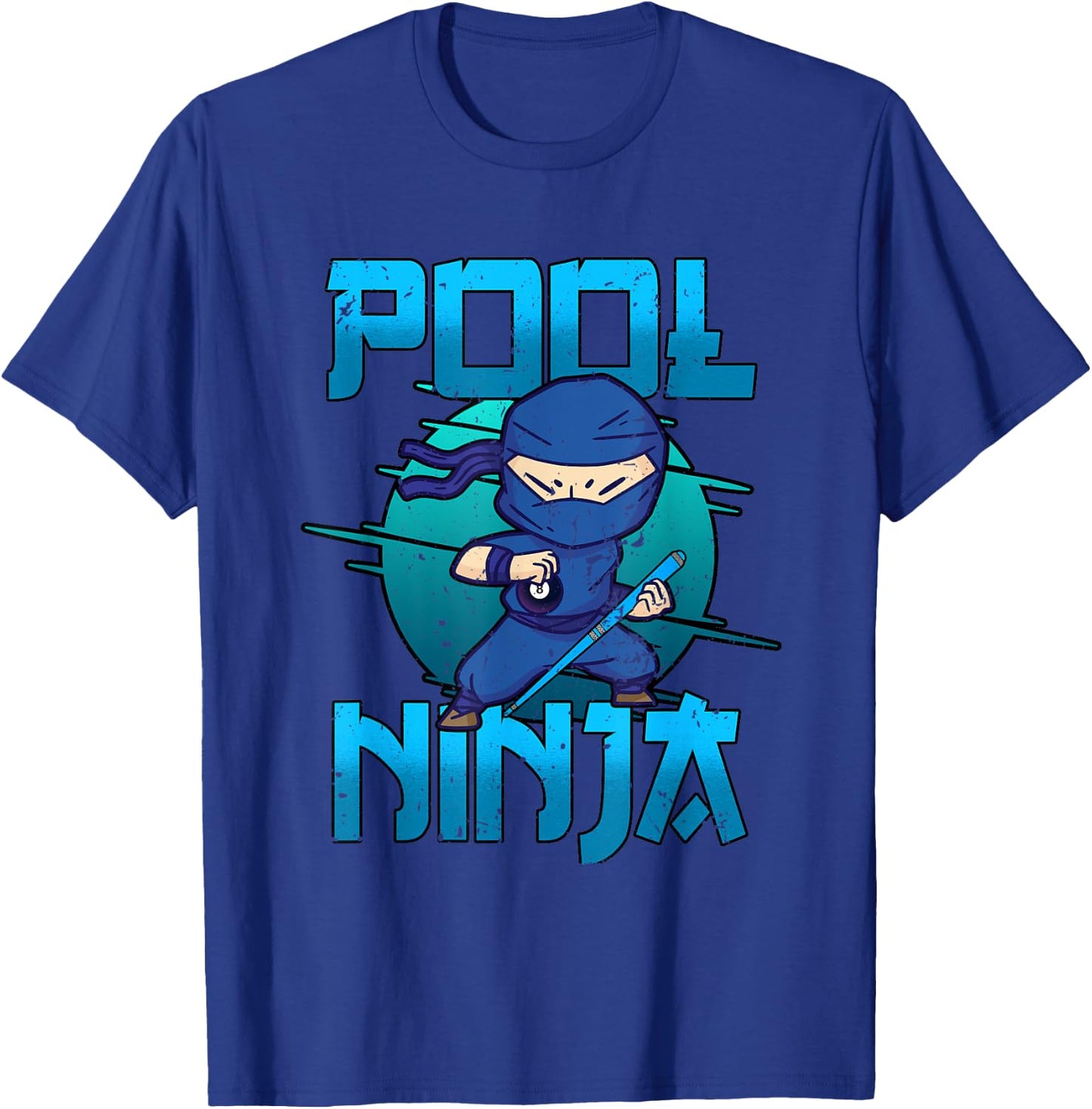 Pool Ninja Snooker Funny Billiard Players T-Shirt - T-Shirt | Royal