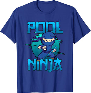 Pool Ninja Snooker Funny Billiard Players T-Shirt - T-Shirt | Royal