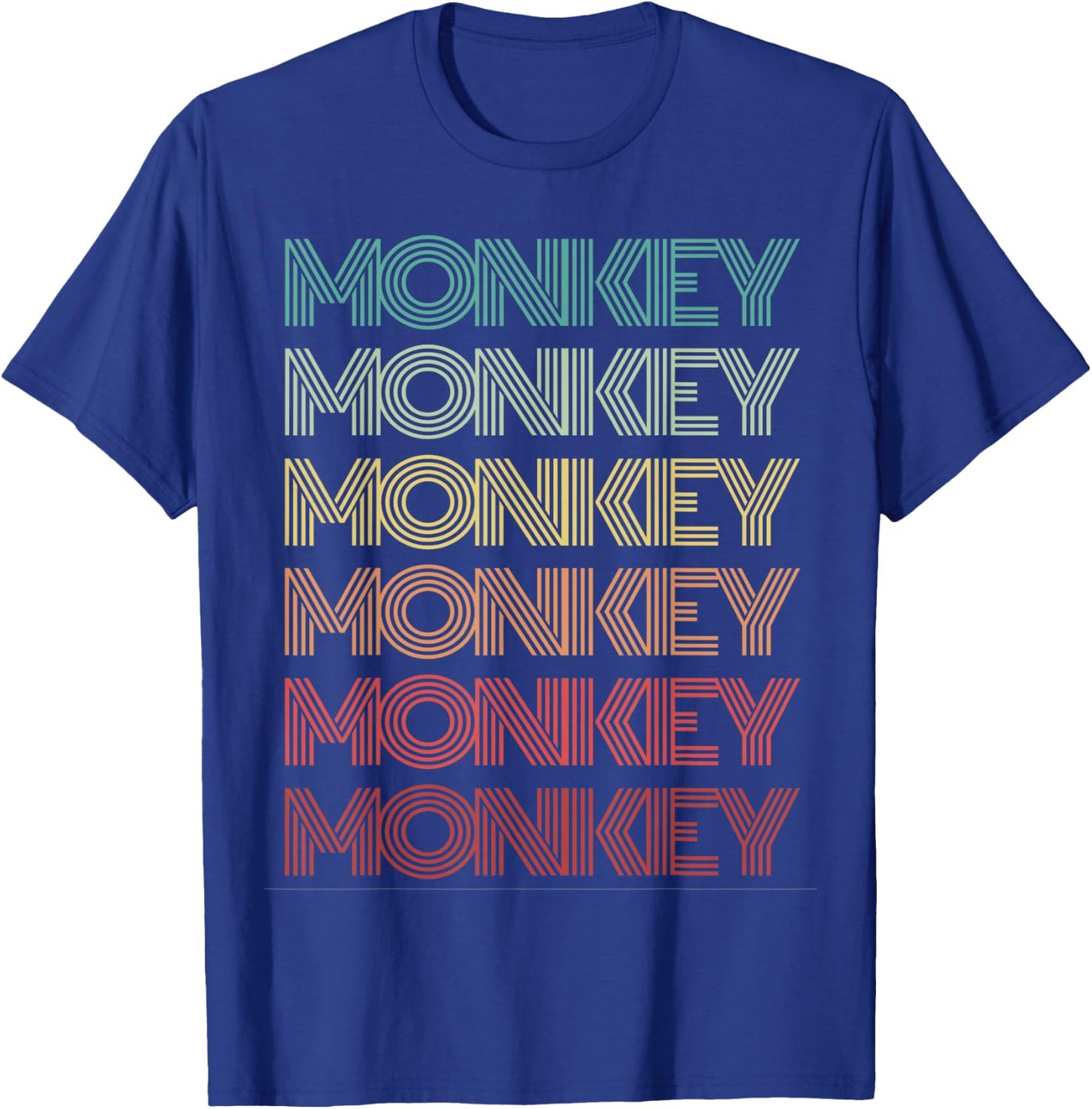 Funny Word MONKEY Retro Humor Halloween Flying Cute Witches T-Shirt - T-Shirt | Royal