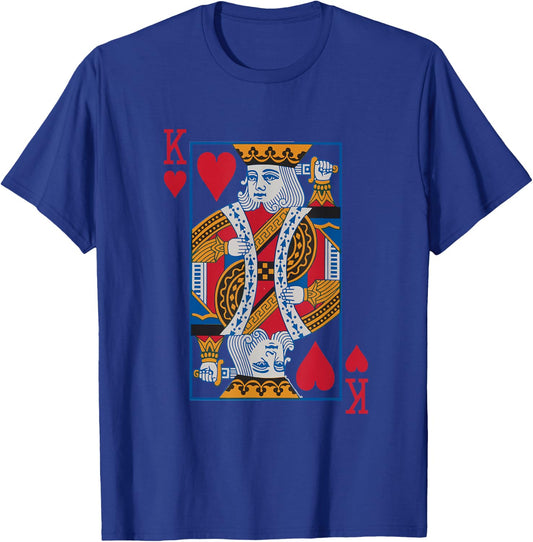 King Hearts Card - Casino Gambler and Card Game Fans T-Shirt - T-Shirt | Royal