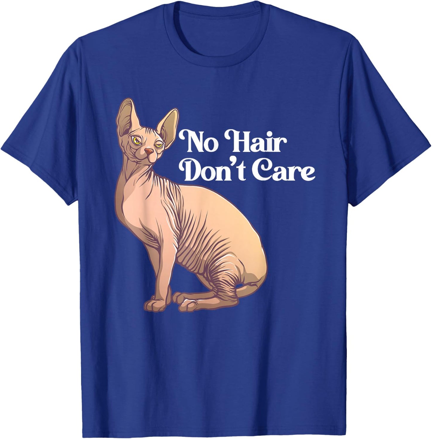 Funny Sphynx Cat Art Women Hairless Cat Lover Pet T-Shirt - T-Shirt | Royal