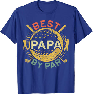 Best Papa By Par Shirt Men Golf Lover Golfer Fathers Day T-Shirt - T-Shirt | Royal