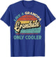 Grandude Like A Grandpa Only Cooler Vintage Dad Fathers Day T-Shirt - T-Shirt | Royal