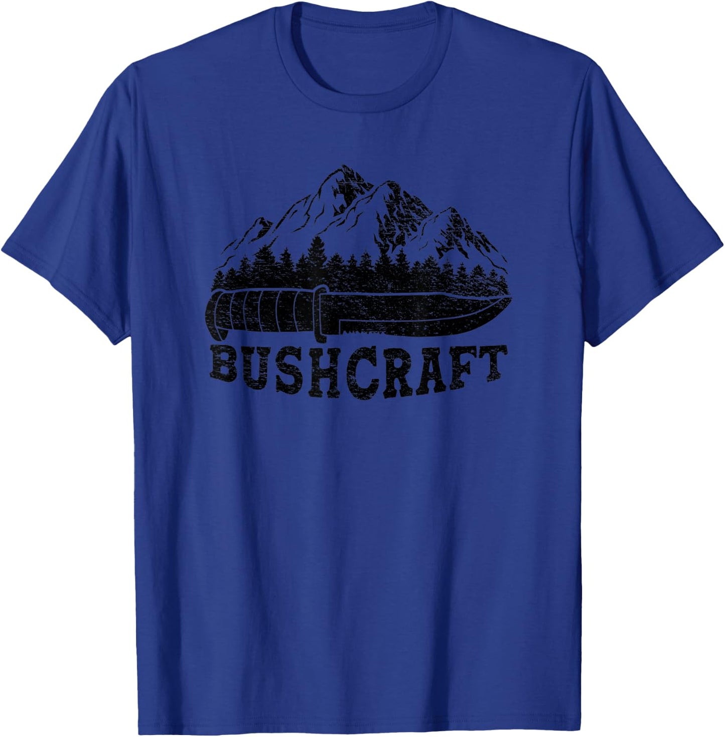 Bushcraft Knife Survival Outdoor Nature Forest Wilderness T-Shirt - T-Shirt | Royal
