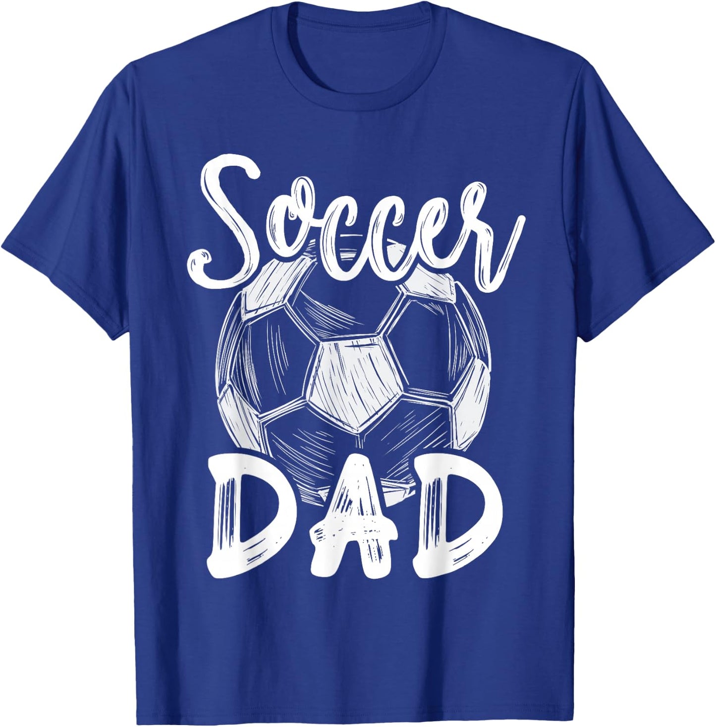 Soccer Dad Family Matching Team Player Soccer Ball T-Shirt - T-Shirt | Royal