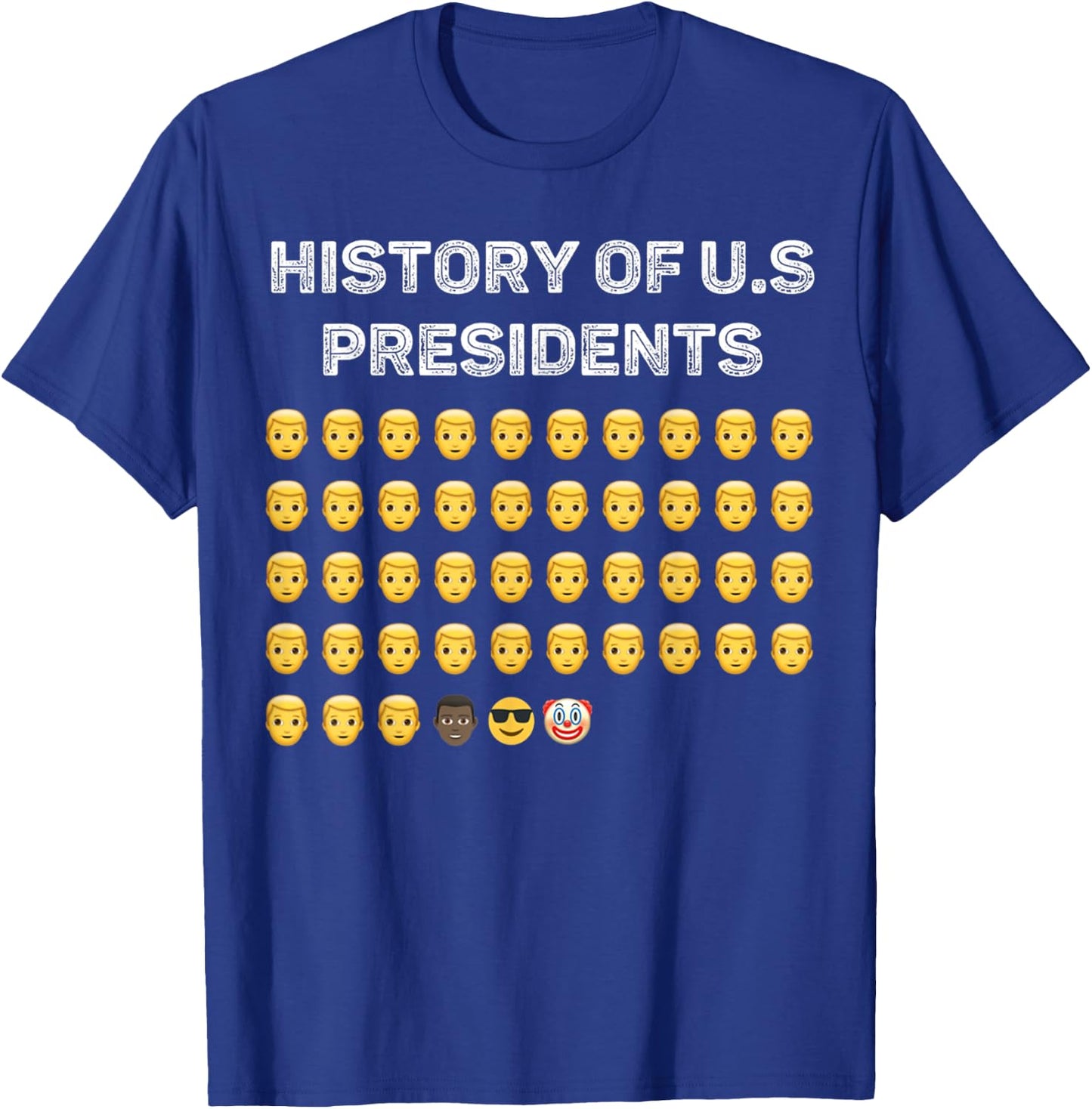 History Of USA Presidents American Patriotic Country Women Men T-Shirt - T-Shirt | Royal