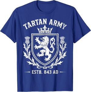 Scotland Tartan Army T T-Shirt - T-Shirt | Royal
