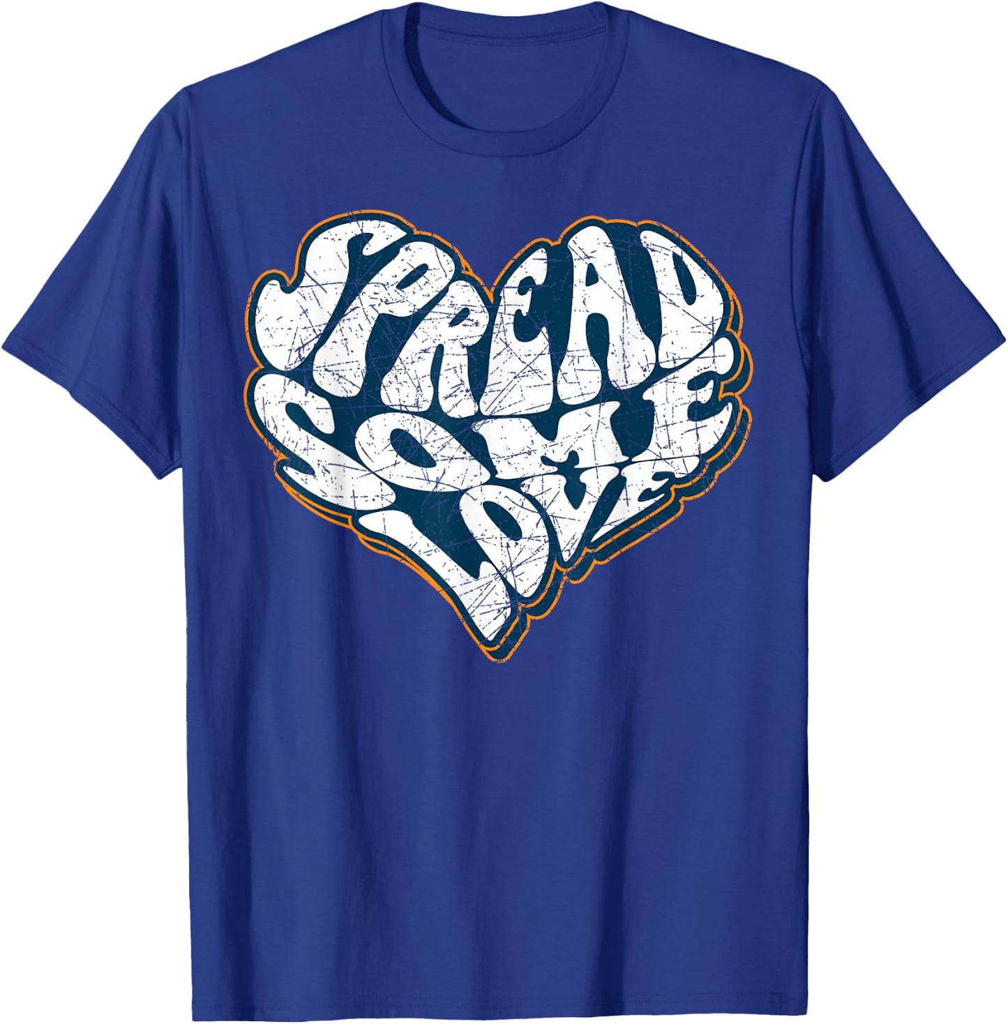 Aesthetic heart positive vibes spread some love saying T-Shirt - T-Shirt | Royal
