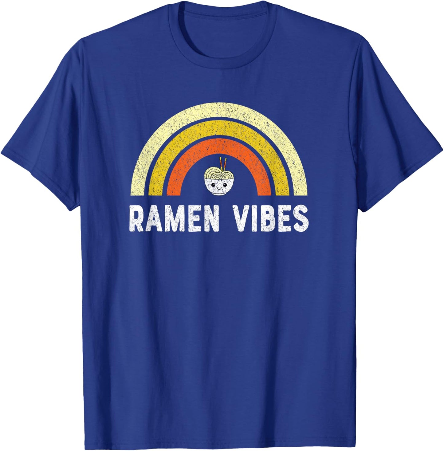 Kawaii Ramen Vibes Vintage Rainbow T-Shirt - T-Shirt | Royal