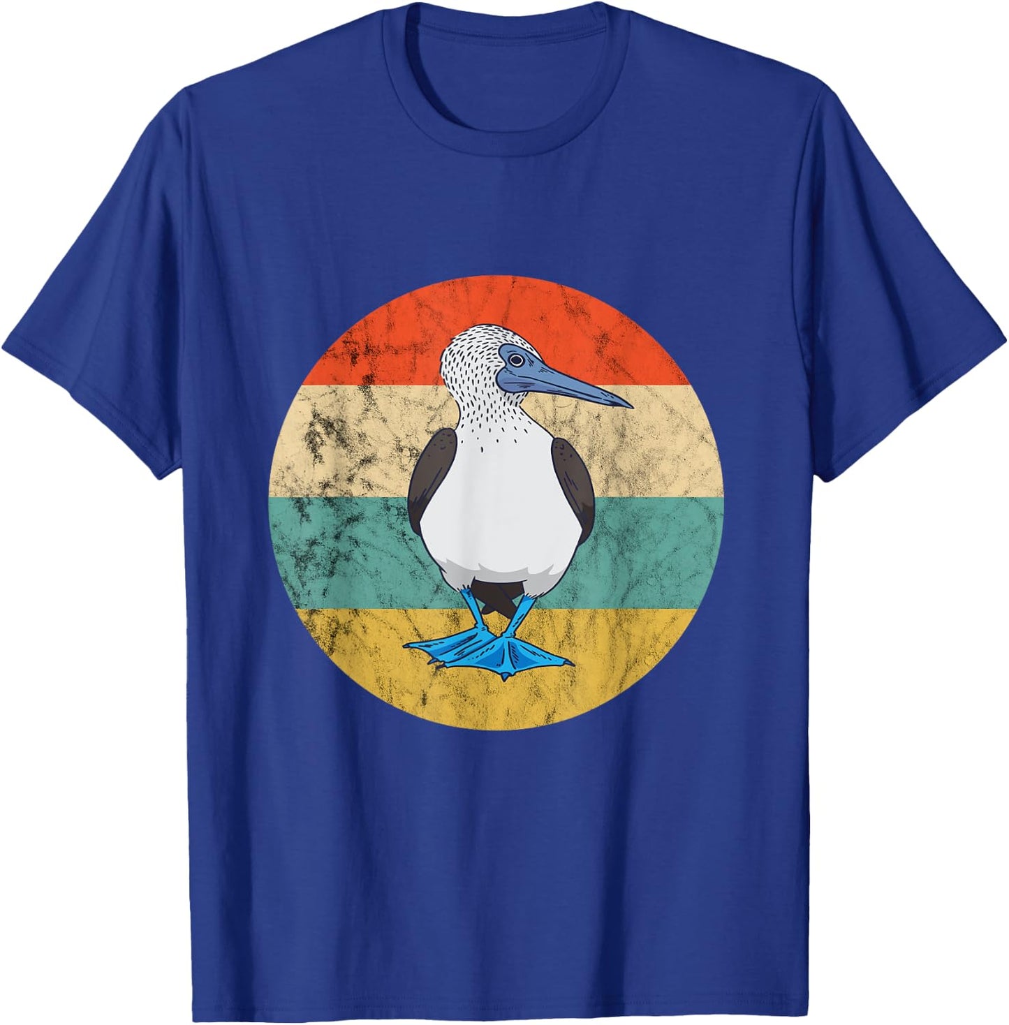 Blue Footed Boobies Retro Vintage Sunset Tropical Sea Bird T-Shirt - T-Shirt | Royal