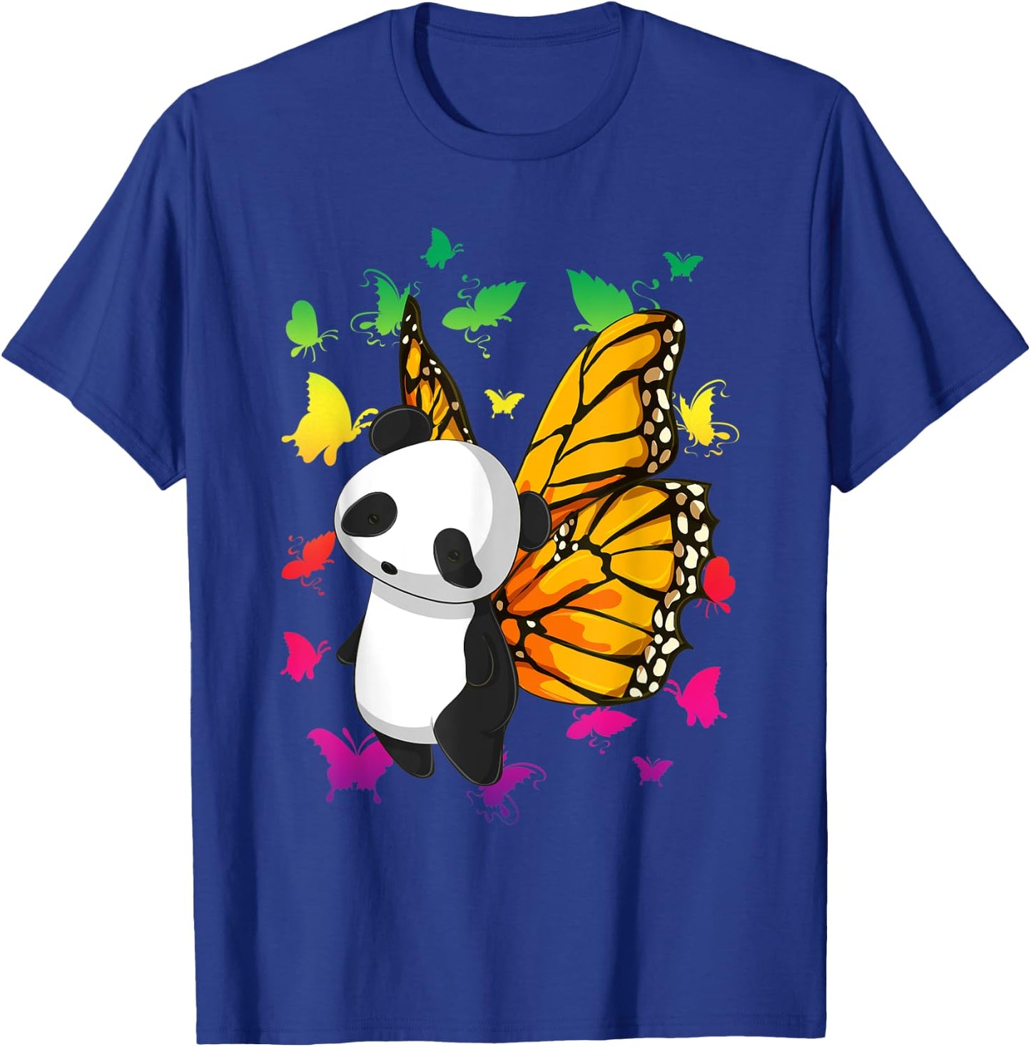 Fantasy Colorful Butterfly Panda Bear Cute Animal Panda T-Shirt - T-Shirt | Royal