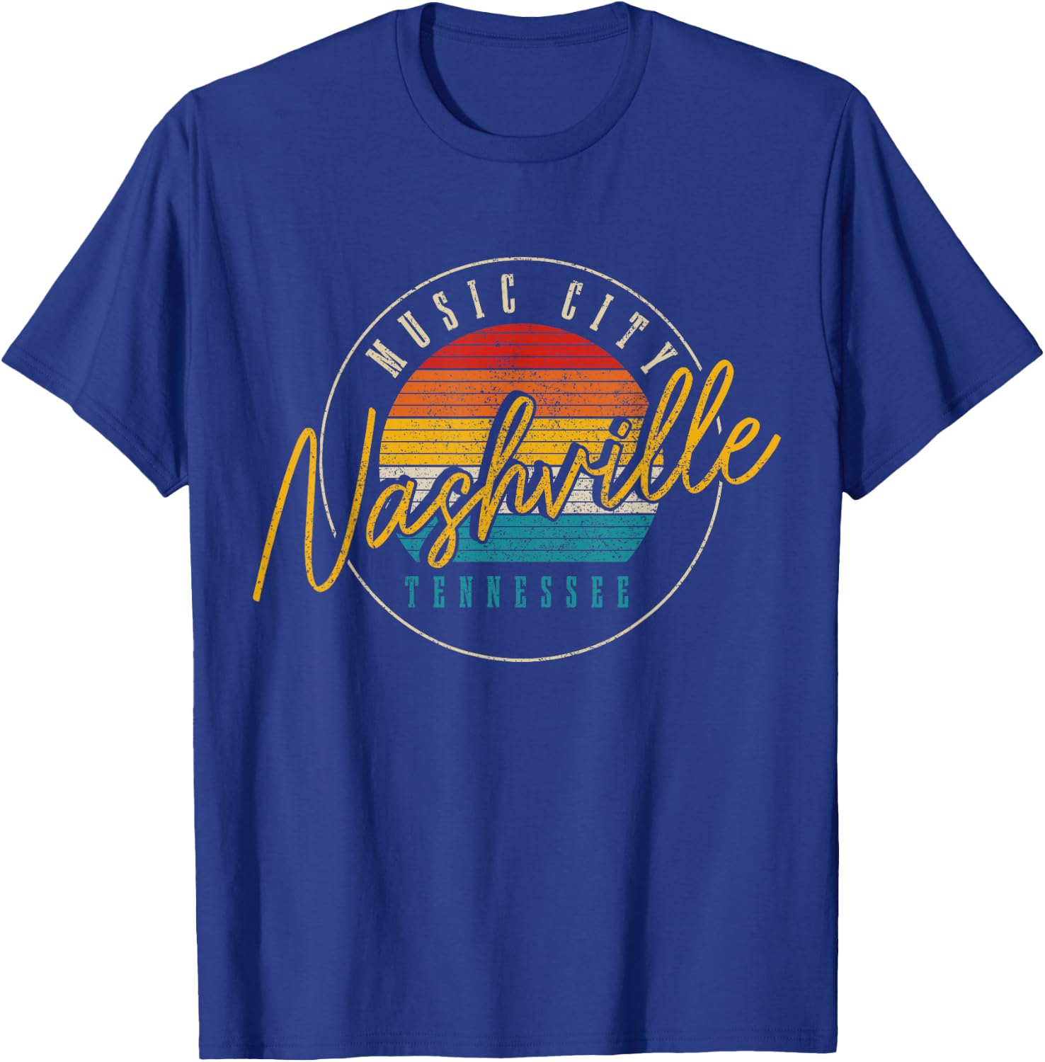 Nashville Tennessee Country Music City Gift Vintage T-Shirt - T-Shirt | Royal